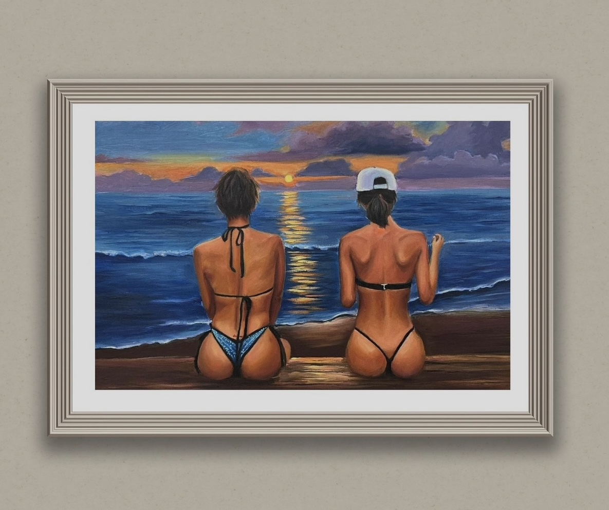 Best friend oil painting 